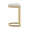 Manhattan Comfort Aura Bar Stool in White and Polished Brass, PK2 2-BS006-WH - alternate 6